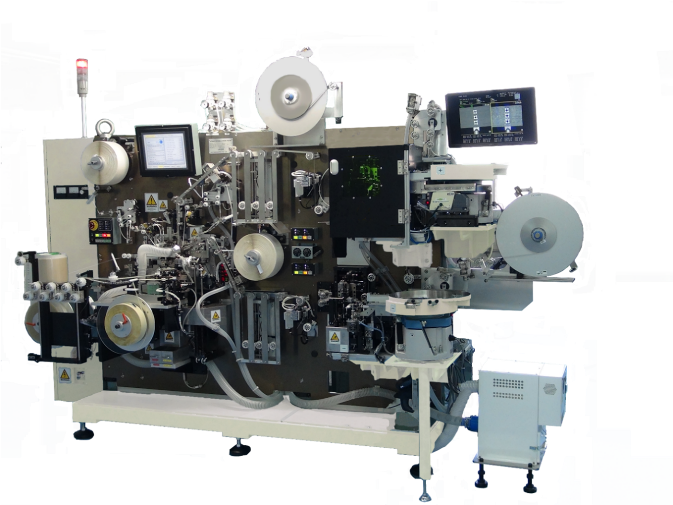 アルミコンデンサ用加締巻取機JTM-416LT